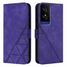 For TCL 50 5G Crossbody 3D Embossed Flip Leather Phone Case(Purple) - 2