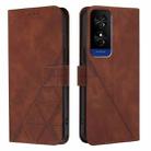 For TCL 50 5G Crossbody 3D Embossed Flip Leather Phone Case(Brown) - 2