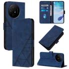 For TCL 50 XL 5G Crossbody 3D Embossed Flip Leather Phone Case(Blue) - 1