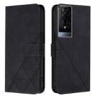 For TCL 50 XE 5G Crossbody 3D Embossed Flip Leather Phone Case(Black) - 2