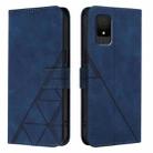 For TCL 502 Crossbody 3D Embossed Flip Leather Phone Case(Blue) - 2
