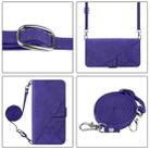 For TCL 502 Crossbody 3D Embossed Flip Leather Phone Case(Purple) - 3