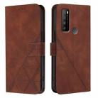 For TCL 30 XL / T701DL Crossbody 3D Embossed Flip Leather Phone Case(Brown) - 2