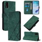 For TCL 30T / T603DL Crossbody 3D Embossed Flip Leather Phone Case(Green) - 1