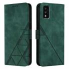 For TCL 30T / T603DL Crossbody 3D Embossed Flip Leather Phone Case(Green) - 2