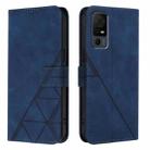 For TCL 40 XL / 40 T T608DL Crossbody 3D Embossed Flip Leather Phone Case(Blue) - 2