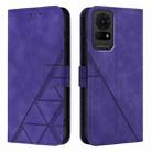 For TCL 50 LE 5G Crossbody 3D Embossed Flip Leather Phone Case(Purple) - 2