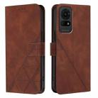 For TCL 50 LE 5G Crossbody 3D Embossed Flip Leather Phone Case(Brown) - 2