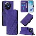 For TCL 50 Pro NxtPaper Crossbody 3D Embossed Flip Leather Phone Case(Purple) - 1