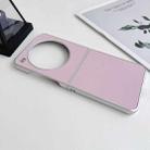 For ZTE nubia Flip Pearlescent Paint Solid Color Leather Texture Phone Case(Pink) - 3