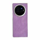 For vivo X Fold3 Skin Feel Leather Texture Pearlescent Paint Shockproof Phone Case(Purple) - 1