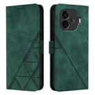 For vivo iQOO Z9 5G / iQOO Z9 Turbo 5G Crossbody 3D Embossed Flip Leather Phone Case(Green) - 2