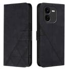For vivo iQOO Z9x Crossbody 3D Embossed Flip Leather Phone Case(Black) - 2