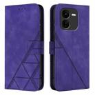 For vivo iQOO Z9x Crossbody 3D Embossed Flip Leather Phone Case(Purple) - 2