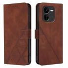 For vivo iQOO Z9x Crossbody 3D Embossed Flip Leather Phone Case(Brown) - 2