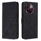 For vivo V30e 5G Global Crossbody 3D Embossed Flip Leather Phone Case(Black) - 2