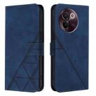 For vivo V30e 5G Global Crossbody 3D Embossed Flip Leather Phone Case(Blue) - 2