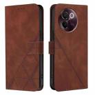 For vivo V30e 5G Global Crossbody 3D Embossed Flip Leather Phone Case(Brown) - 2