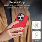 For iPhone 15 Pro Max RFID Anti-theft Card Ring Holder Phone Case(Red) - 3