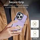 For iPhone 15 Pro Max RFID Anti-theft Card Ring Holder Phone Case(Purple) - 3