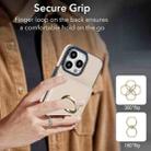 For iPhone 15 Pro RFID Anti-theft Card Ring Holder Phone Case(White) - 3