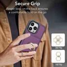 For iPhone 15 Pro RFID Anti-theft Card Ring Holder Phone Case(Dark Purple) - 3