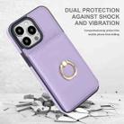 For iPhone 15 Pro RFID Anti-theft Card Ring Holder Phone Case(Purple) - 2