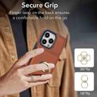 For iPhone 15 Pro RFID Anti-theft Card Ring Holder Phone Case(Brown) - 3