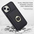 For iPhone 15 Plus RFID Anti-theft Card Ring Holder Phone Case(Black) - 2
