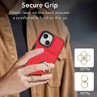 For iPhone 15 RFID Anti-theft Card Ring Holder Phone Case(Red) - 3