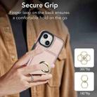 For iPhone 15 RFID Anti-theft Card Ring Holder Phone Case(Rose Gold) - 3