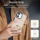 For iPhone 14 Plus RFID Anti-theft Card Ring Holder Phone Case(White) - 3