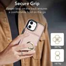 For iPhone 14 Plus RFID Anti-theft Card Ring Holder Phone Case(Rose Gold) - 3