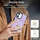 For iPhone 14 Plus RFID Anti-theft Card Ring Holder Phone Case(Purple) - 3