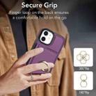 For iPhone 14/13 RFID Anti-theft Card Ring Holder Phone Case(Dark Purple) - 3