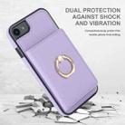 For iPhone SE 2022/SE 2020/6/7/8 RFID Anti-theft Card Ring Holder Phone Case(Purple) - 2
