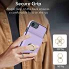 For iPhone SE 2022/SE 2020/6/7/8 RFID Anti-theft Card Ring Holder Phone Case(Purple) - 3