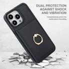 For iPhone 13 Pro RFID Anti-theft Card Ring Holder Phone Case(Black) - 2