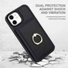 For iPhone 13 mini RFID Anti-theft Card Ring Holder Phone Case(Black) - 2