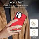 For iPhone 13 mini RFID Anti-theft Card Ring Holder Phone Case(Red) - 3