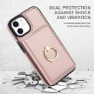 For iPhone 13 mini RFID Anti-theft Card Ring Holder Phone Case(Rose Gold) - 2