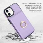 For iPhone 12 mini RFID Anti-theft Card Ring Holder Phone Case(Purple) - 2