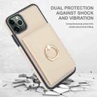 For iPhone 11 Pro Max RFID Anti-theft Card Ring Holder Phone Case(White) - 2