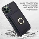 For iPhone 11 Pro Max RFID Anti-theft Card Ring Holder Phone Case(Black) - 2