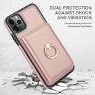 For iPhone 11 Pro Max RFID Anti-theft Card Ring Holder Phone Case(Rose Gold) - 2