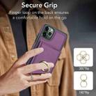 For iPhone 11 Pro Max RFID Anti-theft Card Ring Holder Phone Case(Dark Purple) - 3