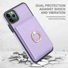 For iPhone 11 Pro Max RFID Anti-theft Card Ring Holder Phone Case(Purple) - 2