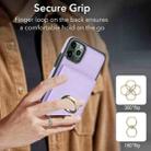 For iPhone 11 Pro RFID Anti-theft Card Ring Holder Phone Case(Purple) - 3