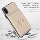 For iPhone XS / X RFID Anti-theft Card Ring Holder Phone Case(White) - 2