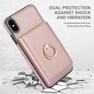 For iPhone XR RFID Anti-theft Card Ring Holder Phone Case(Rose Gold) - 2